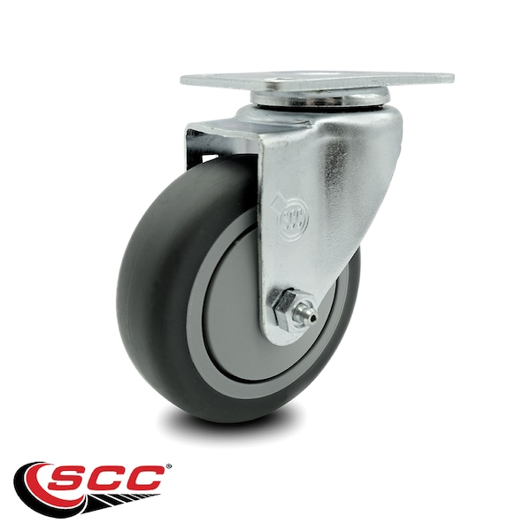 4 Inch Thermoplastic Rubber Wheel Swivel Top Plate Caster